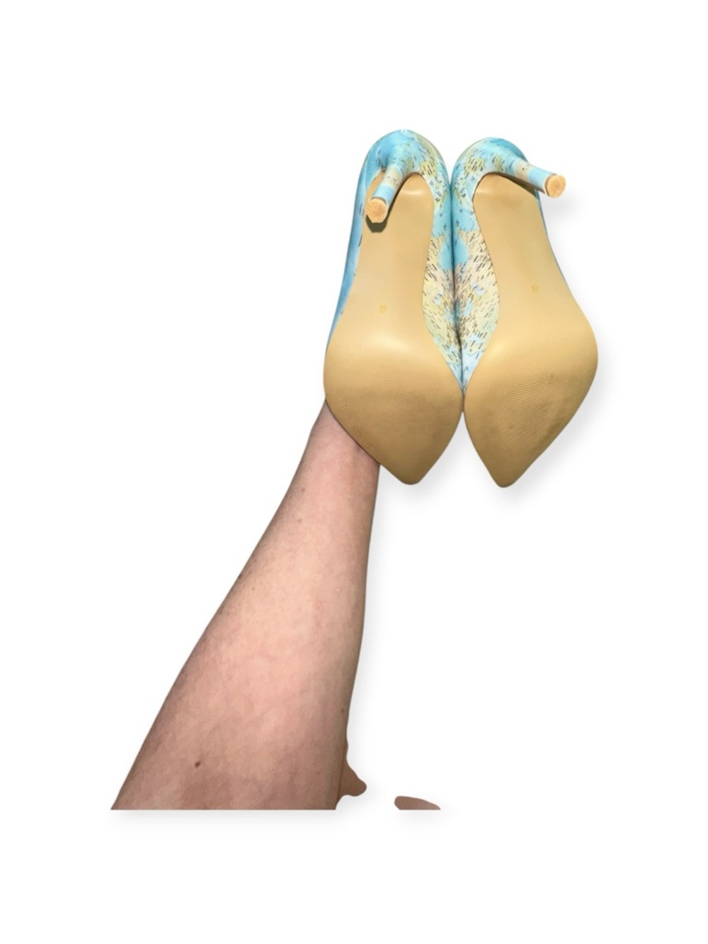YCG Global Map Print Pointed Toe Pumps, Size 8, NWOT - Picture 12 of 13